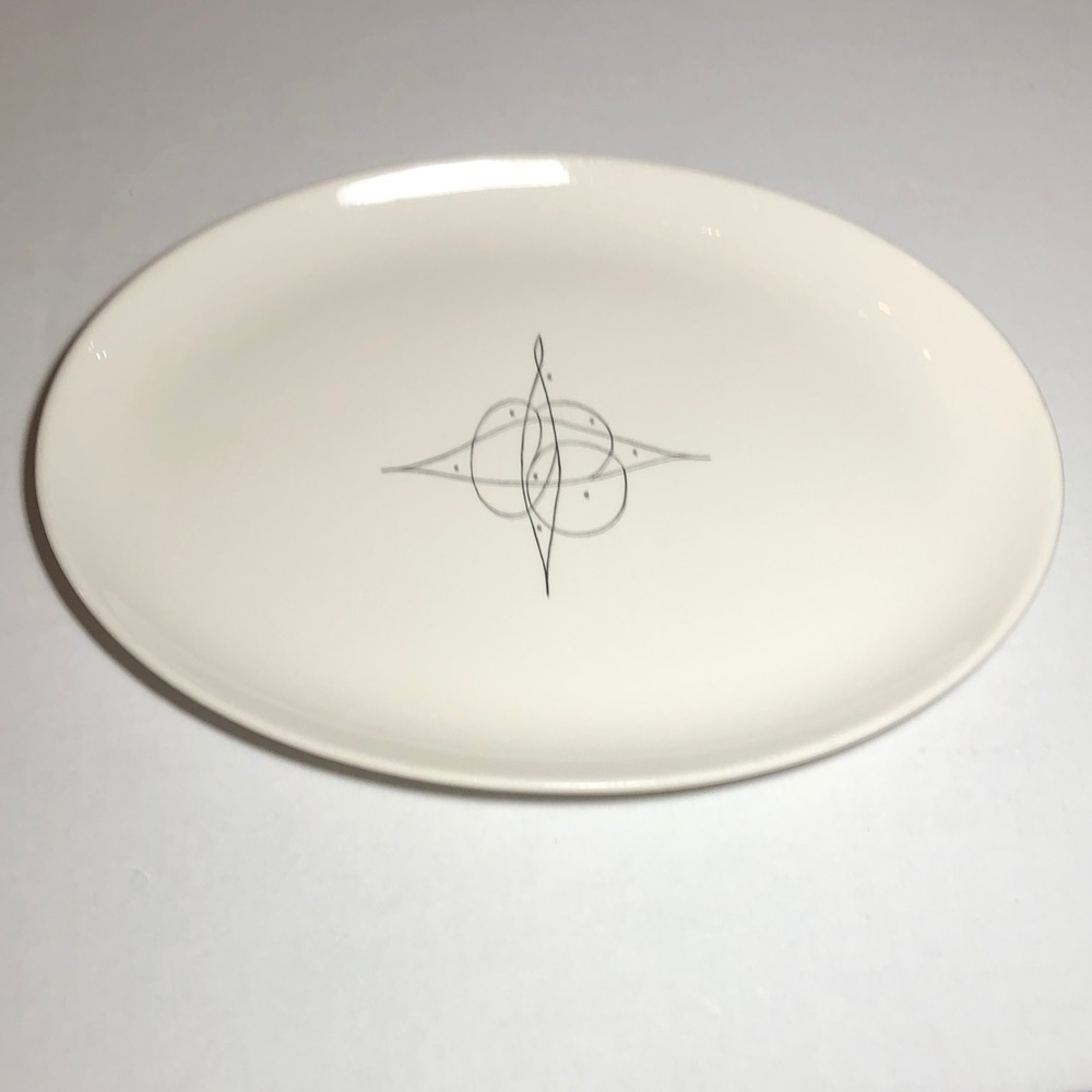 50’s Stetson Platter White with black Geometric Design